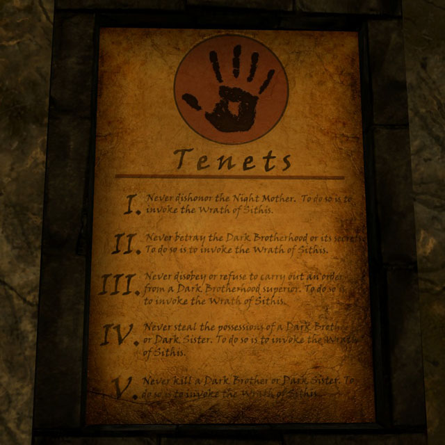 Steam Workshop :: Dark Brotherhood Tenets Restored - Standard 1k Texture