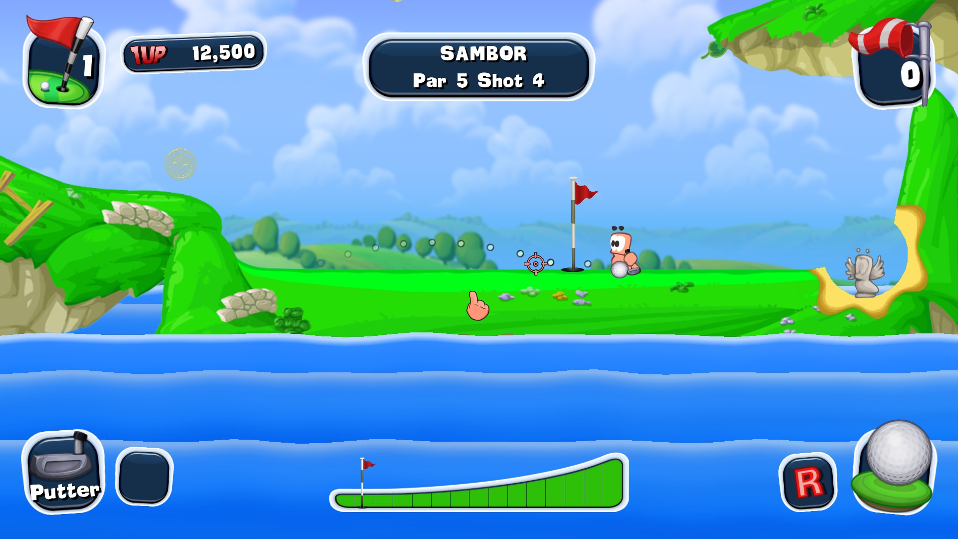worms crazy golf wallpaper