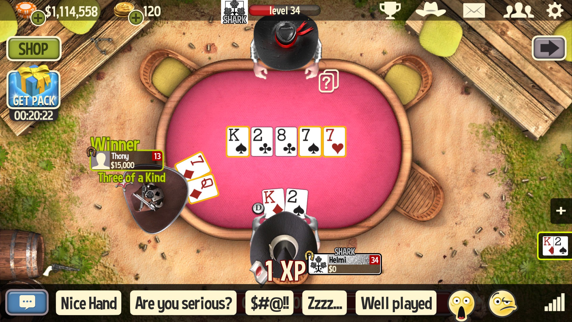 can you play governor of poker 3 on two devices