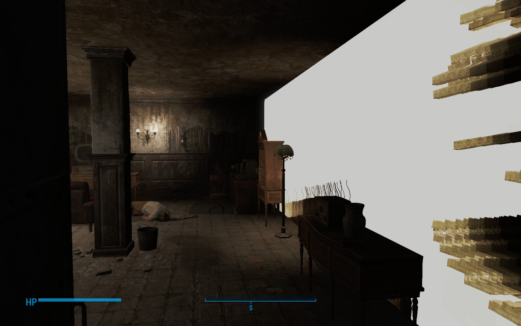 Bug - walls become transparent white light behind them. :: Fallout 4 Discussions