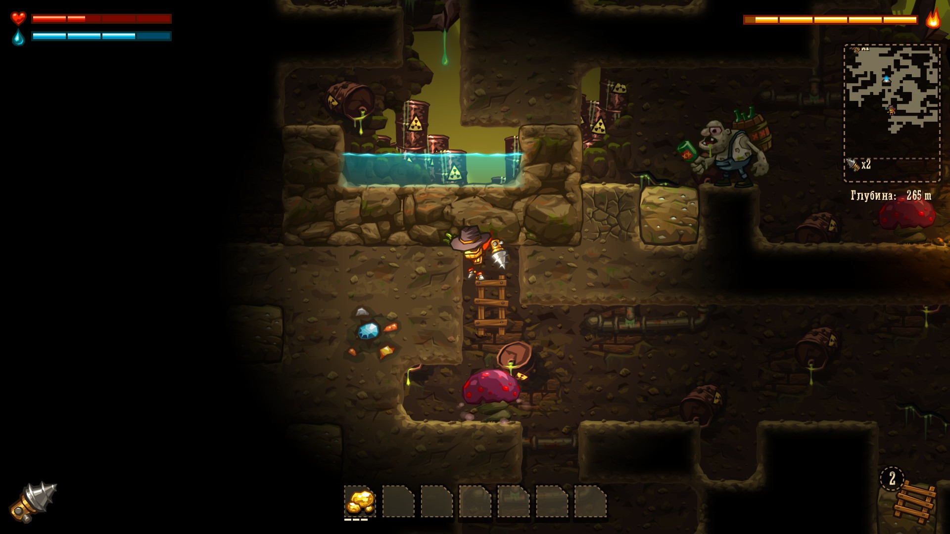 steamworld dig gameplay