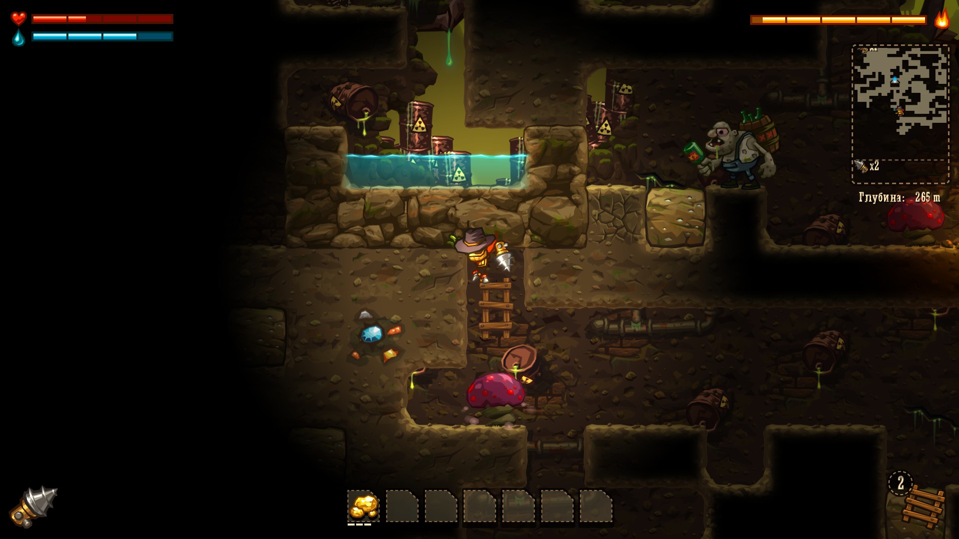 steamworld dig 2 rejected building plans