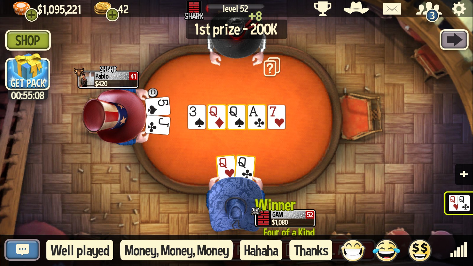 level 4 piggy bank on Governor of Poker 3