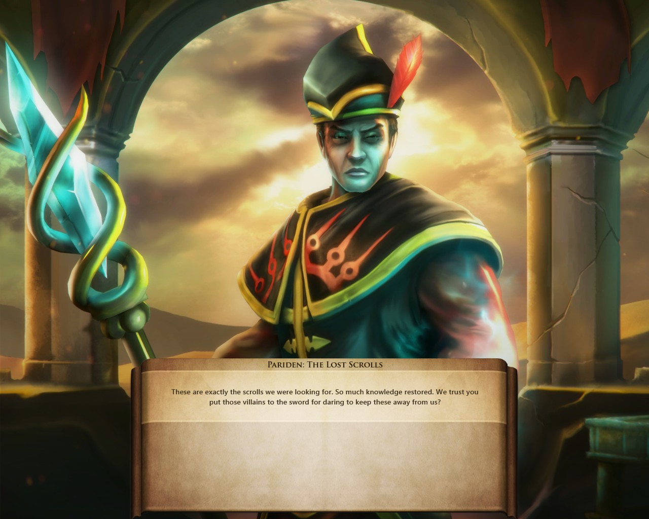 Pariden: The Lost Scrolls no dialogue options