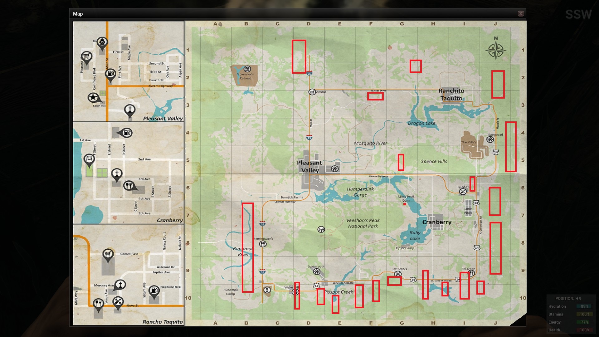 ��� ������� ������� ����������� � �������� ����� ����������� - H1Z1 map.