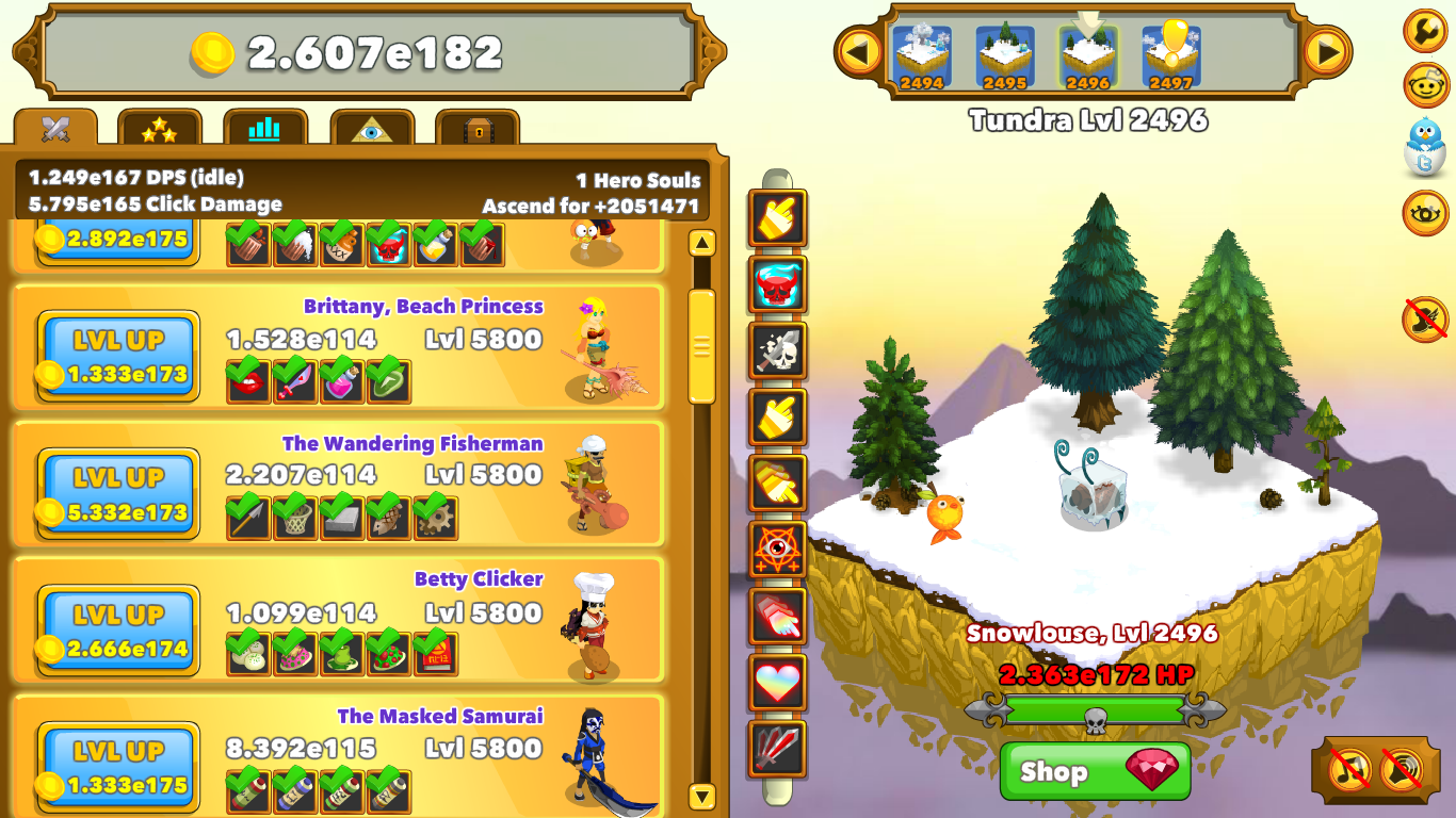 ��� ����� � ����� ����� 2000 ������ �� ��� ����� �� ������� Clicker Heroes
