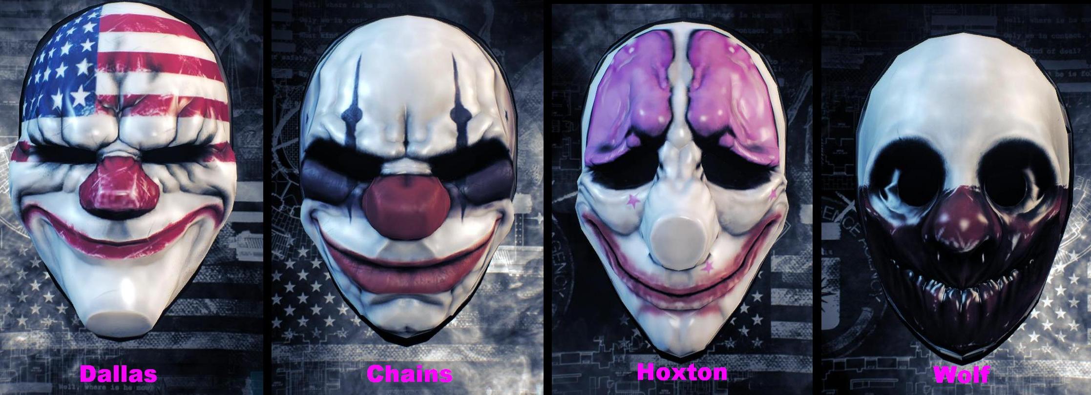 Рисунки масок из payday 2 Рисунки масок из payday 2
