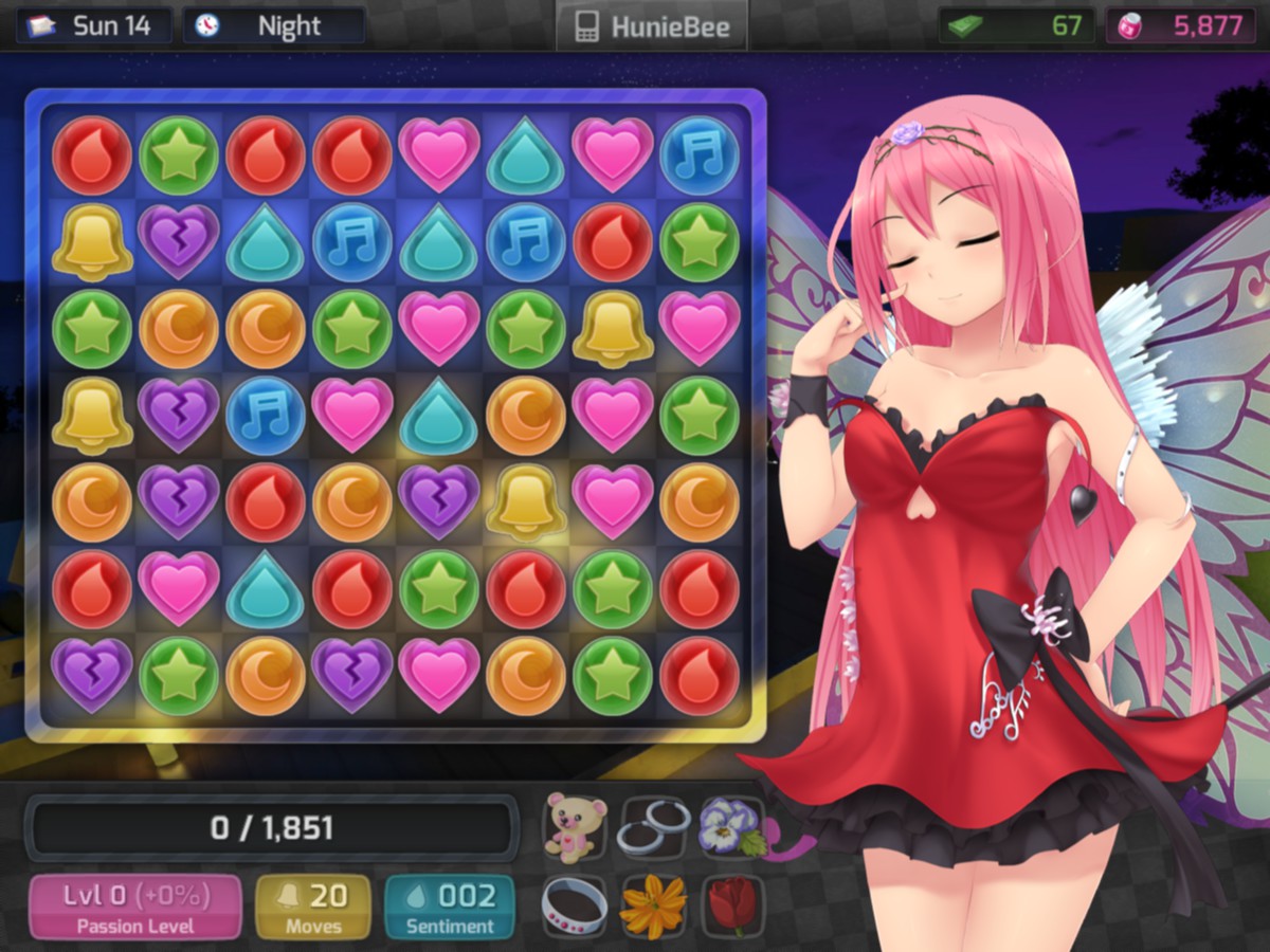 huniepop 2 candy all outfits