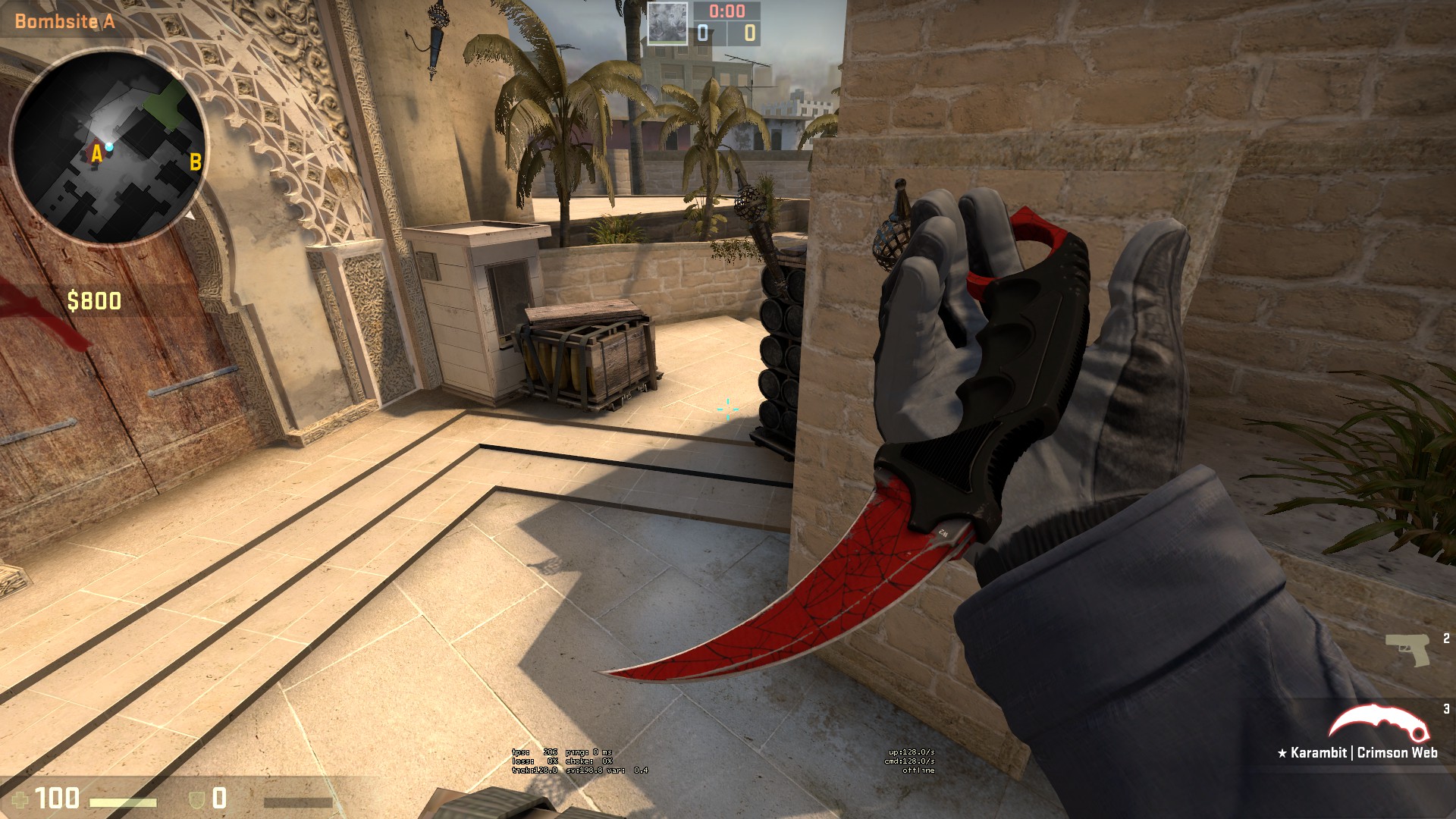 karambit crimson web wallpaper