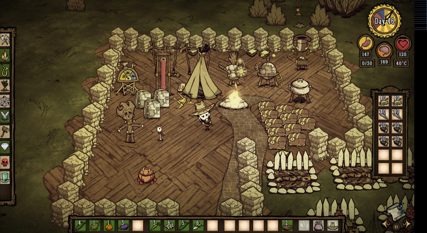 dont starve optimal layout