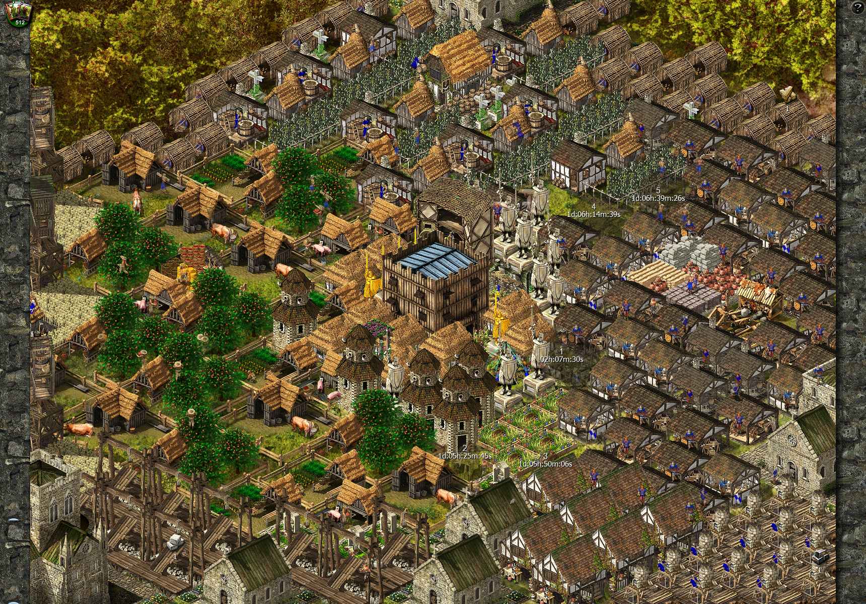 stronghold kingdoms village building time research