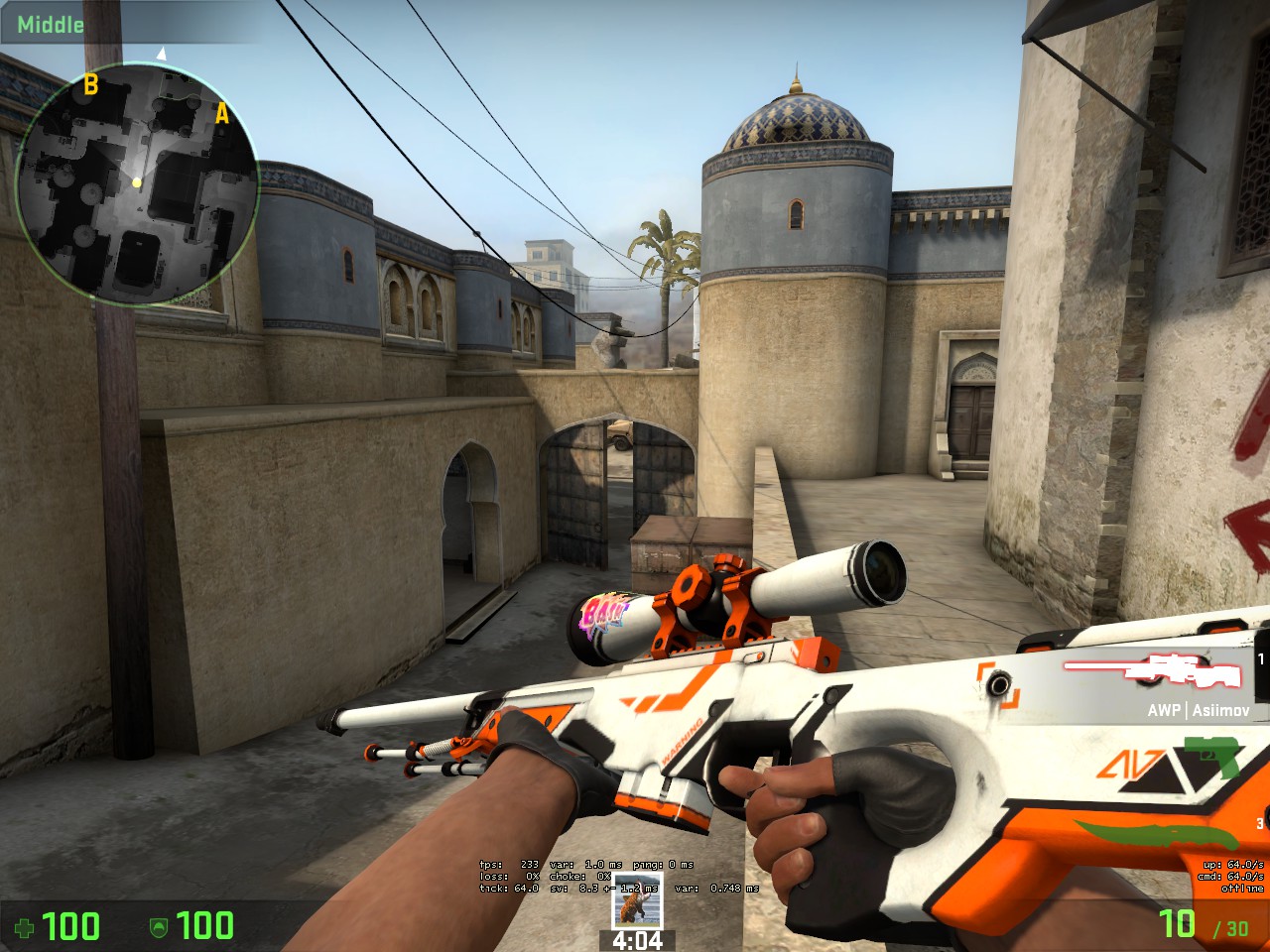 Steam Community :: Screenshot :: AWP Asiimov FT with Bash Holo sticker